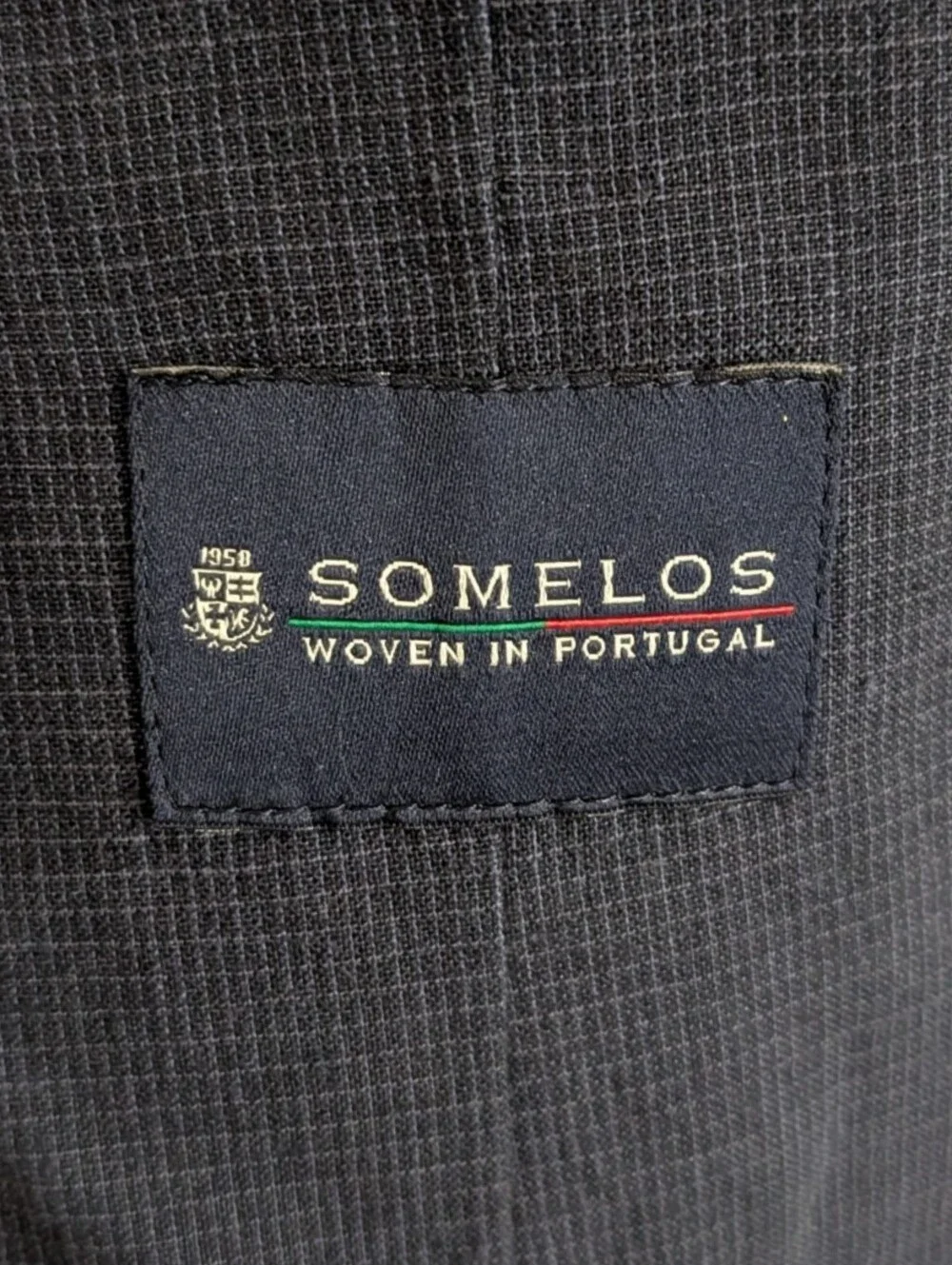 J.Crew Ludlow Blazer 40R Navy Cotton Linen Somelos Woven in Portugal